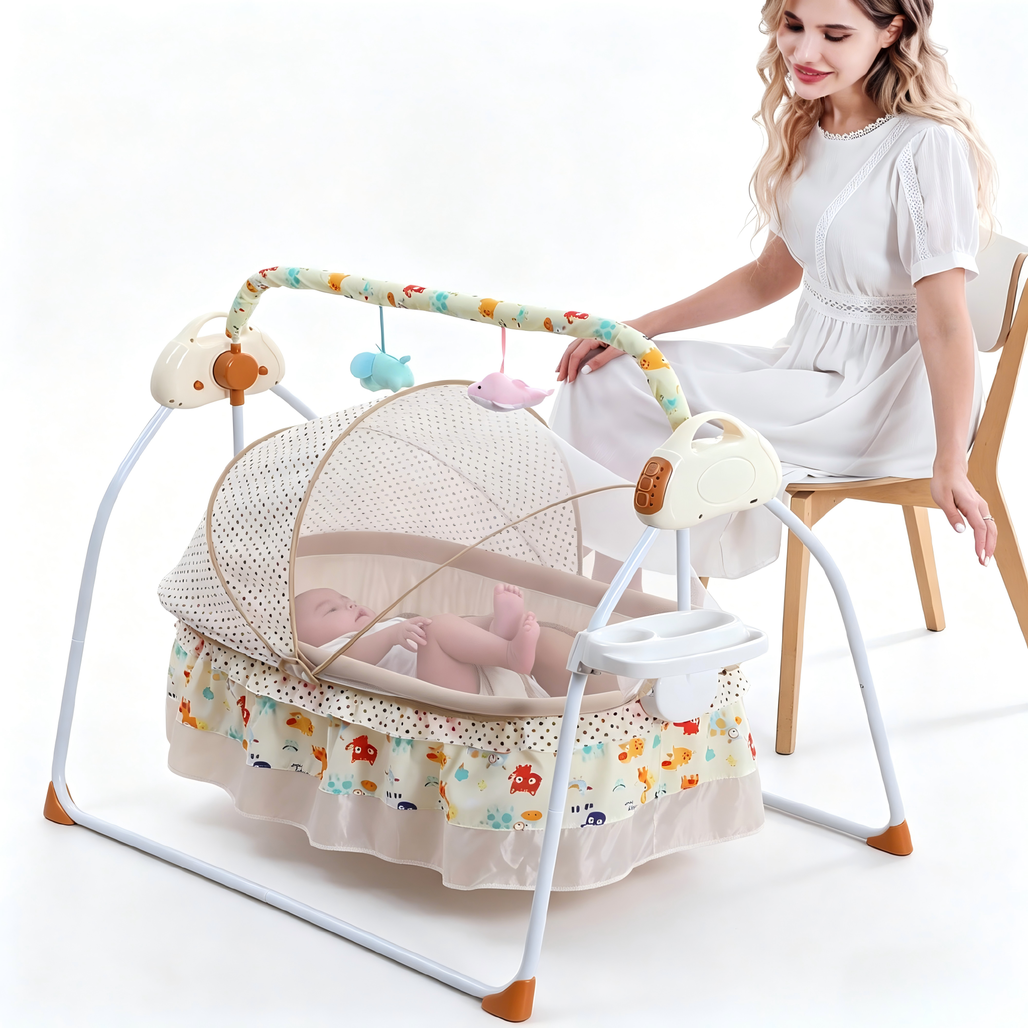 Lit de bébé apaisant électrique