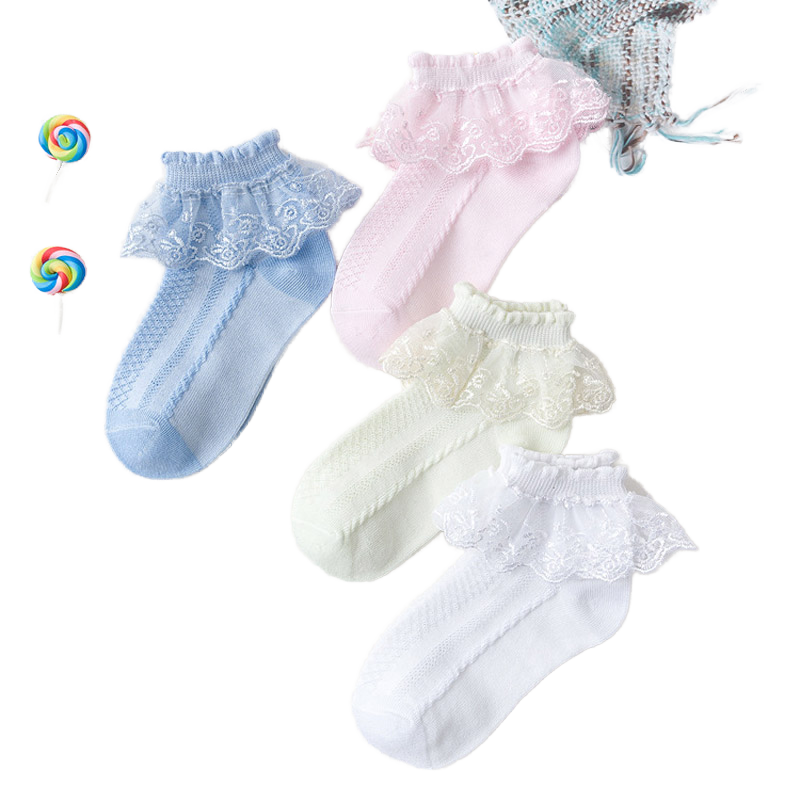 Chaussettes de princesse en dentelle florale pour bébés