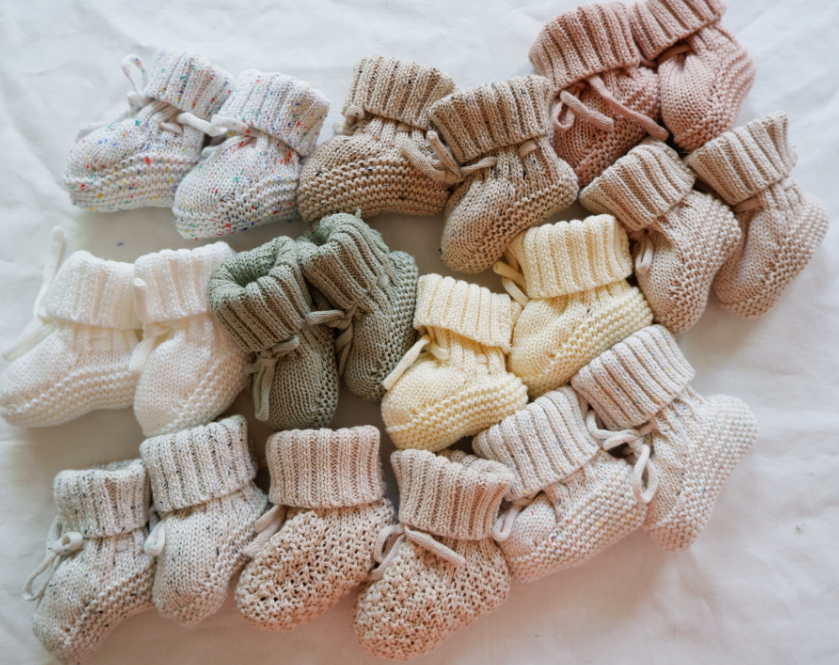 Chaussette en tricot pour bébé,