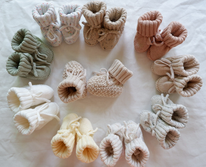 Chaussette en tricot pour bébé,