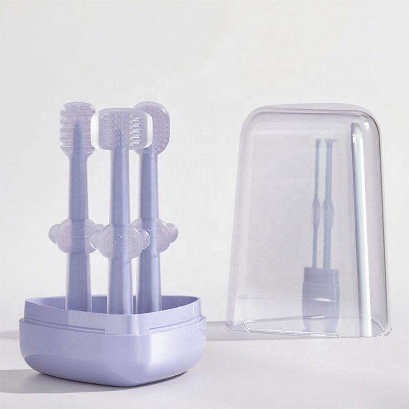 Brosse à dents en Silicone pour  nettoyeur de langue de bébé