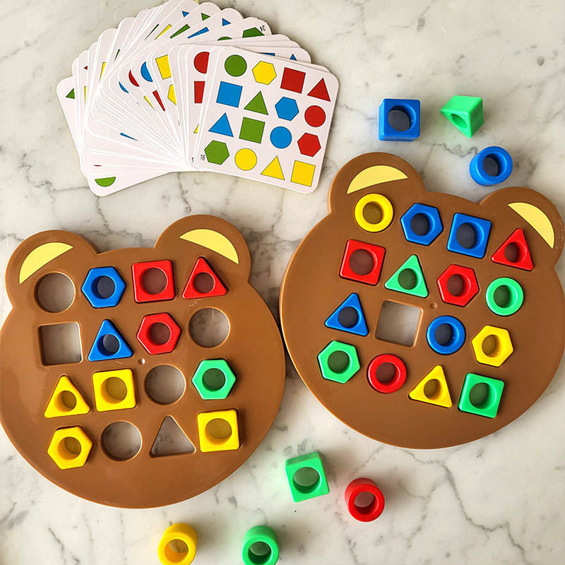 Puzzle géométrique, jeu éducatif pour enfant