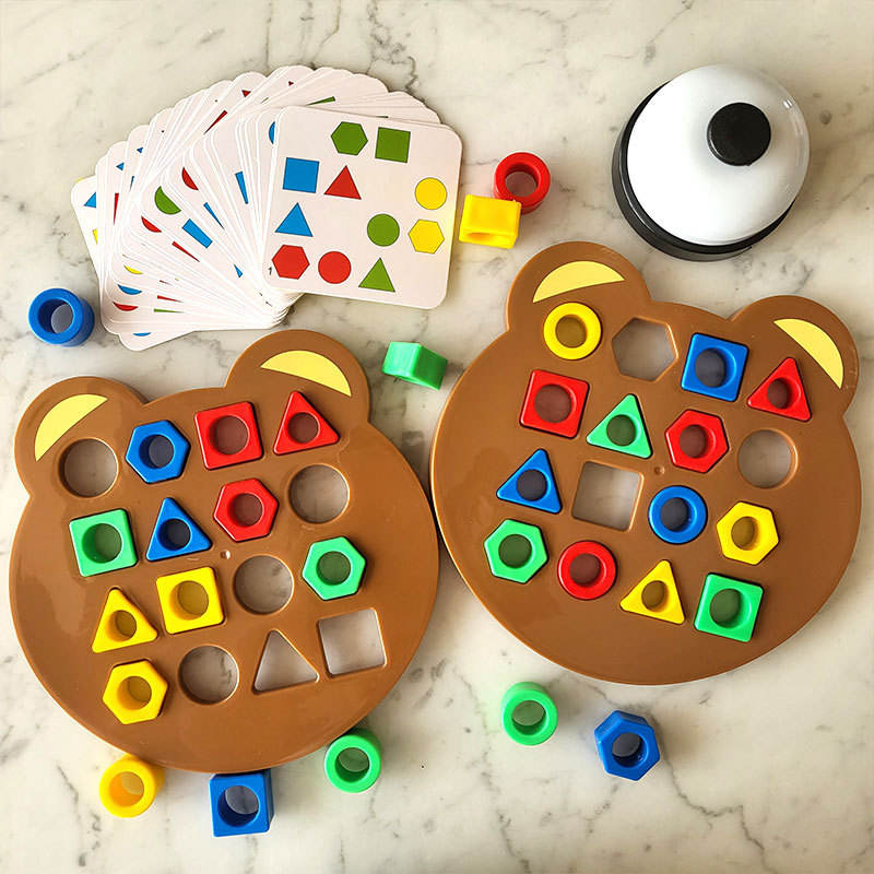 Puzzle géométrique, jeu éducatif pour enfant