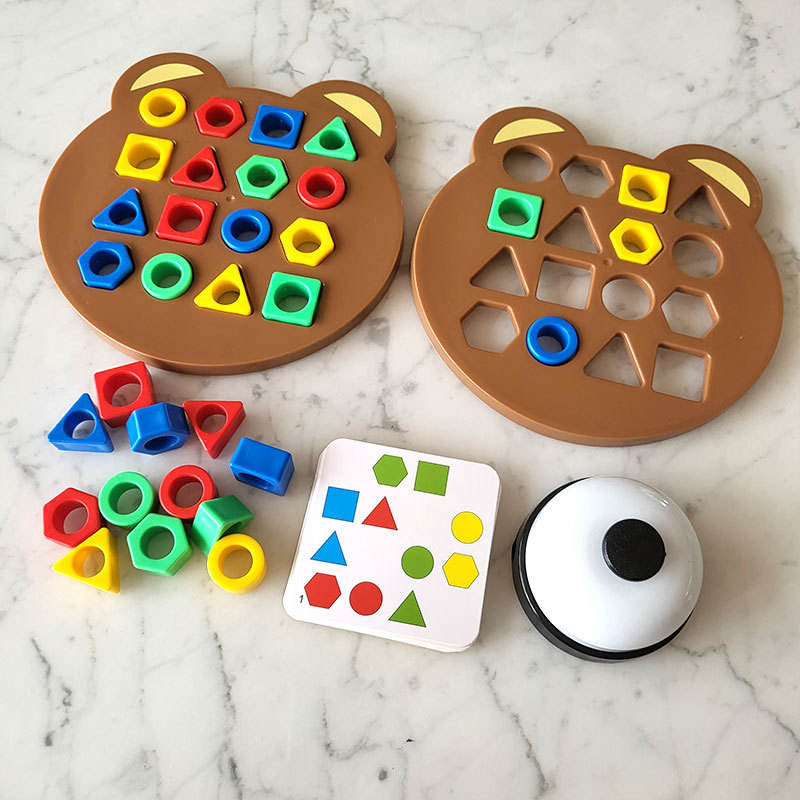 Puzzle géométrique, jeu éducatif pour enfant
