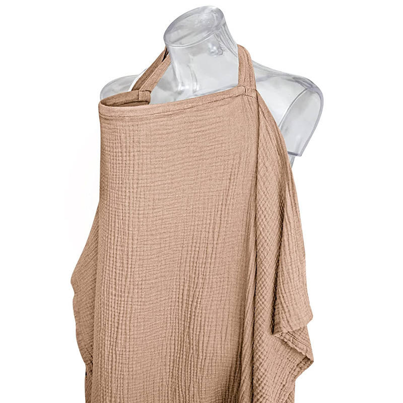 Couverture d'allaitement respirante en mousseline de coton
