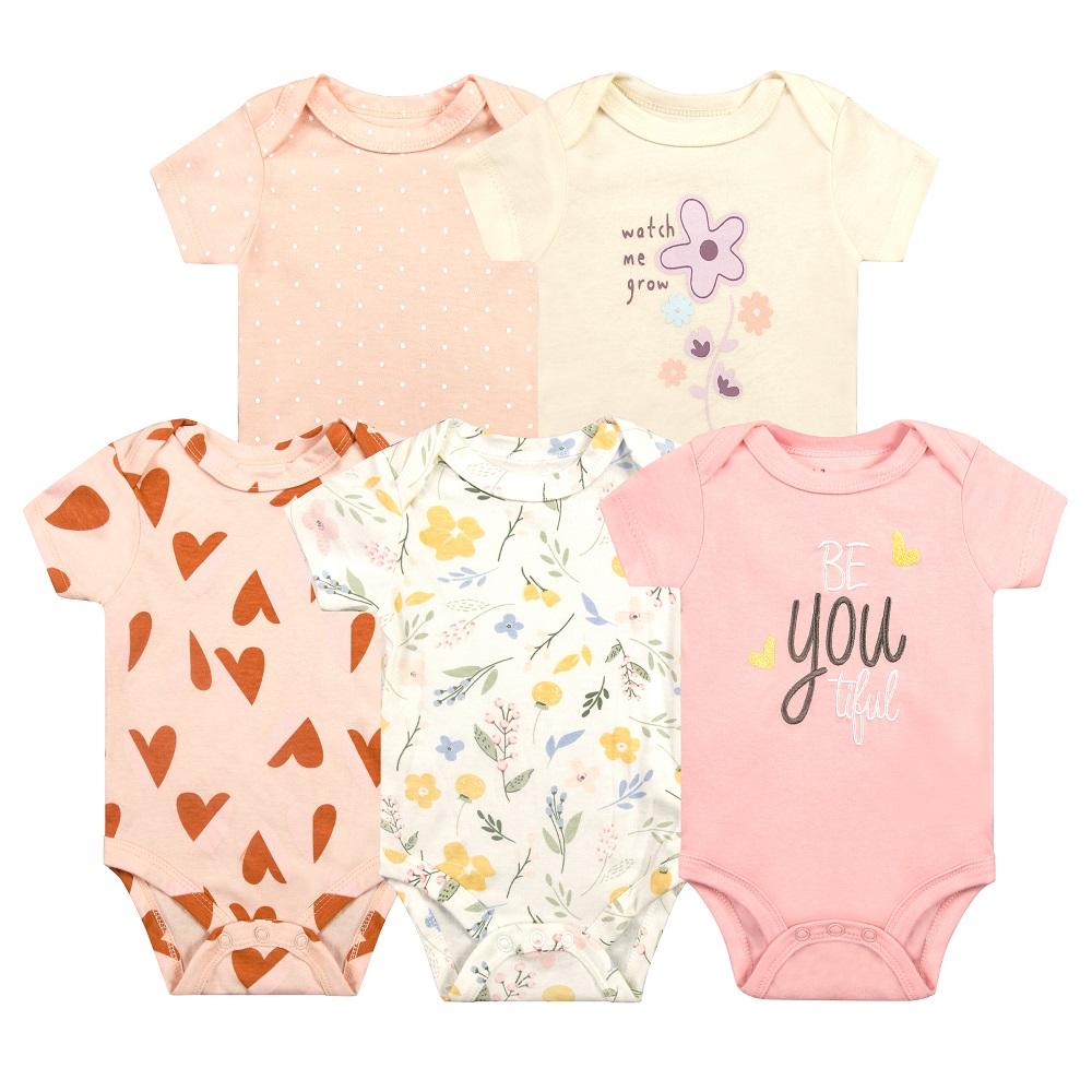 5 bodys bébé  en coton