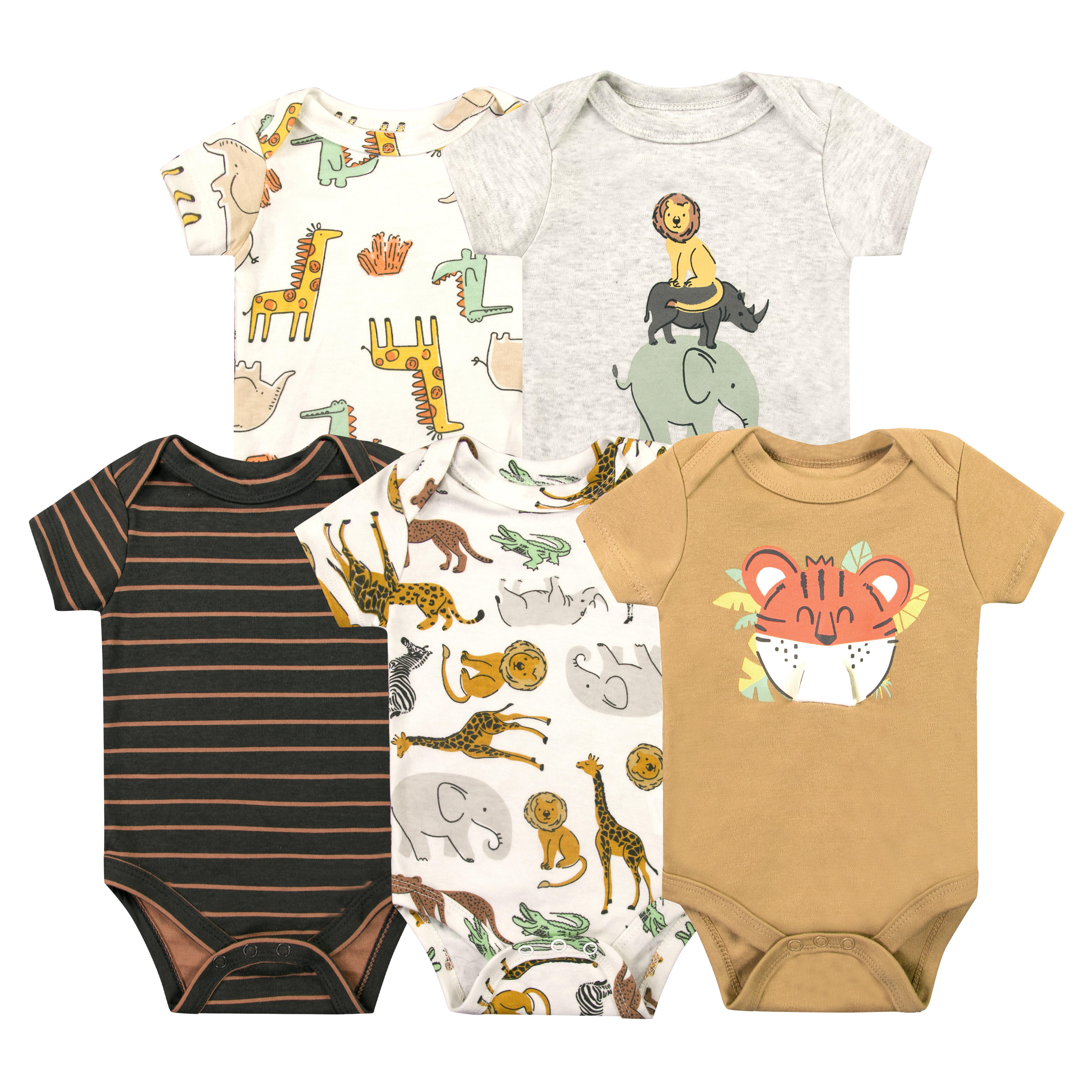 5 bodys bébé  en coton