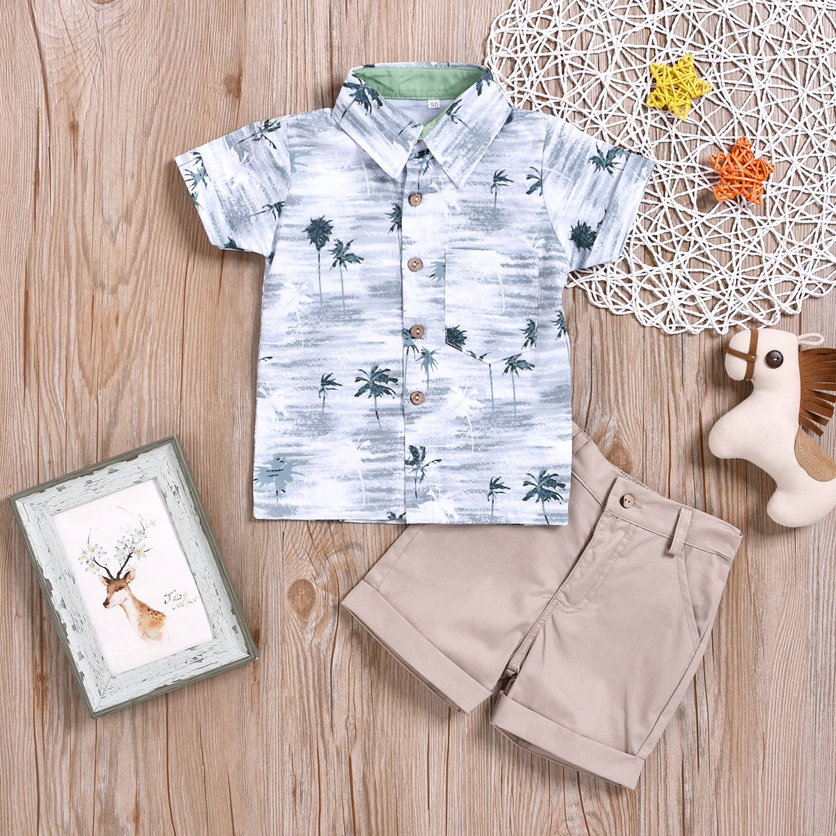 Vêtements d'été pour bébés garçons ensemble 2 pièces