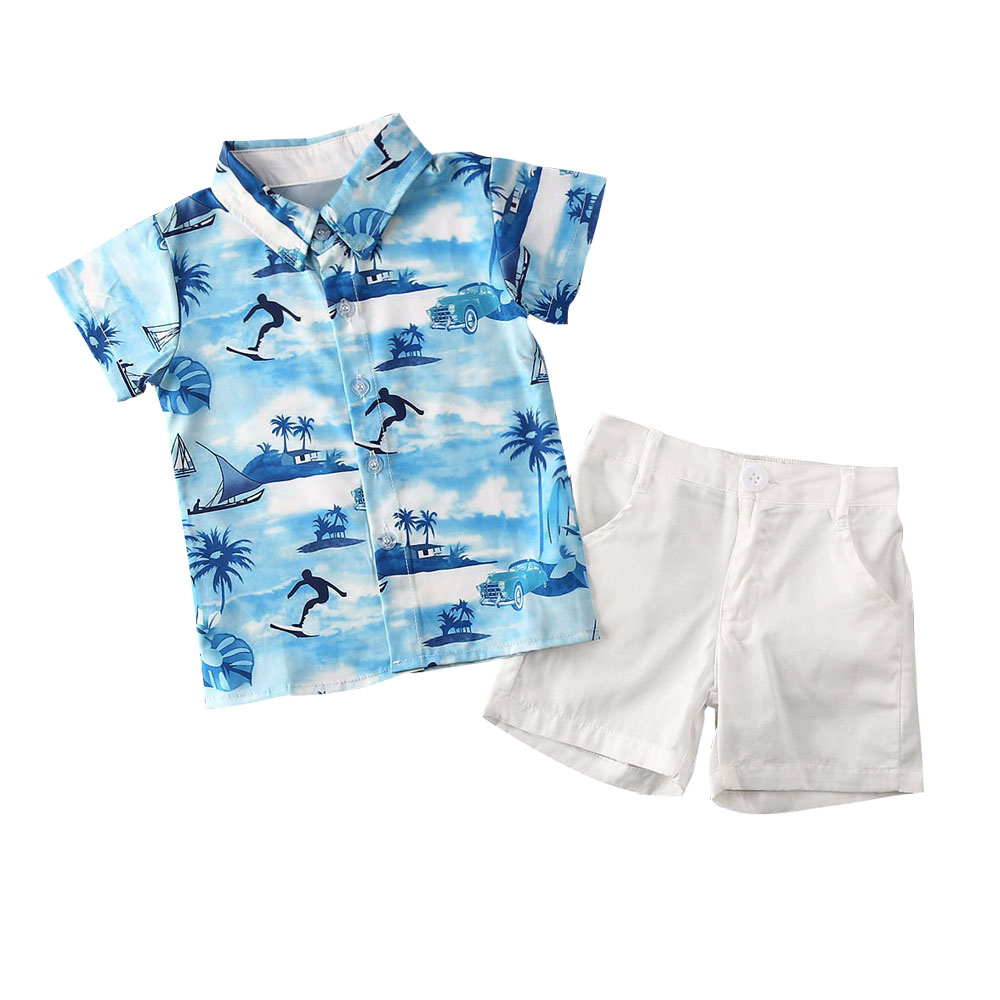 Vêtements d'été pour bébés garçons ensemble 2 pièces