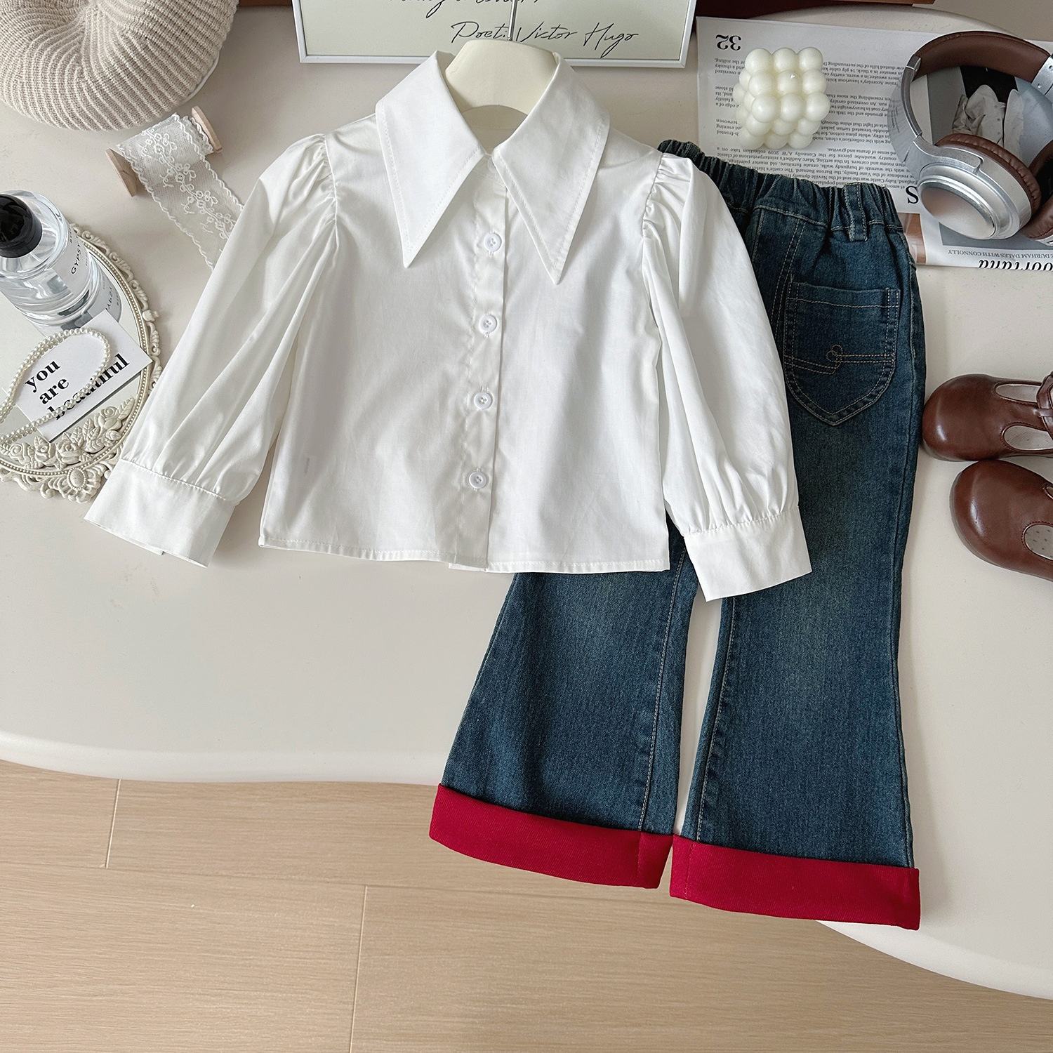Ensemble trois pièces pour filles style coréen